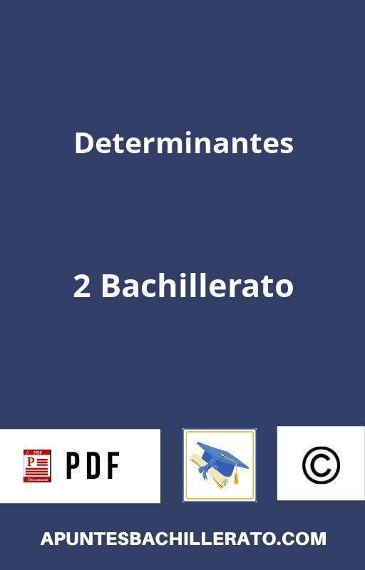 Determinantes 2 Bachillerato